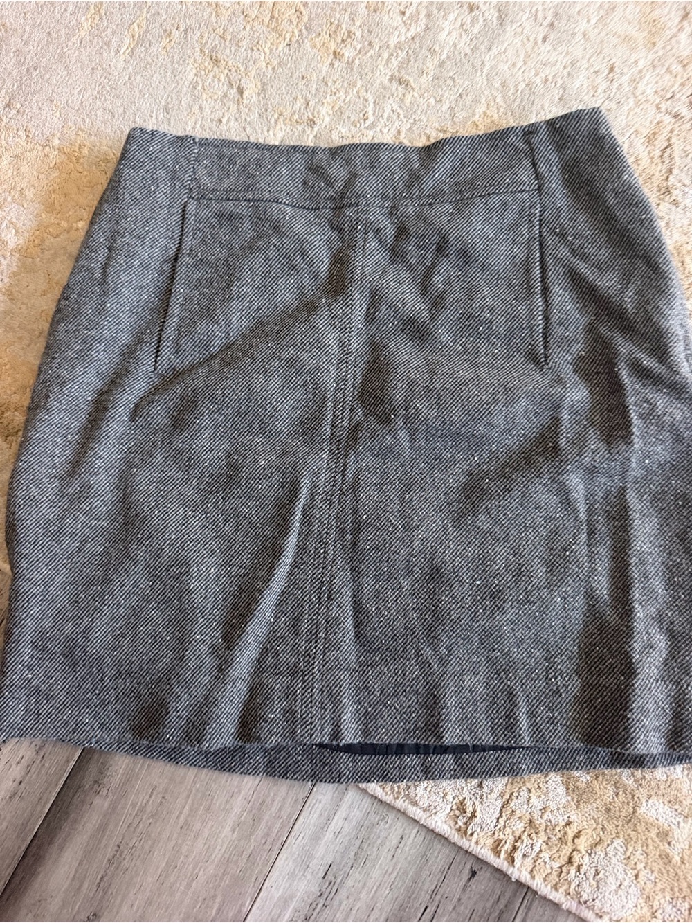 Banana Republic Gray Herringbone Pencil Skirt